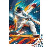 1000 Pieces Mini Jigsaw Puzzle Cricket Sports for Adults | 38x26cm Cardboard, Living Room Decor, Durable Structure, Birthday Gift, Mind Relaxation