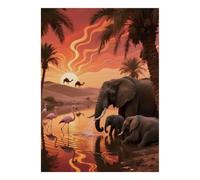 1000 Pieces Mini Jigsaw Puzzle Desert Animals for Adults | 70x50cm Cardboard, Living Room Decor, Premium Craftsmanship, Birthday Gift, Mind Relaxation