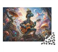 1000 Pieces Mini Jigsaw Puzzle Dinosaur Mushroom for Adults | 70x50cm Cardboard, Living Room Decor, Premium Craftsmanship, Birthday Gift, Mind Relaxation