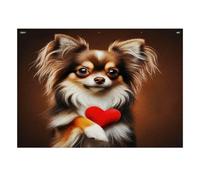 1000 Pieces Mini Jigsaw Puzzle Dog Heart for Adults | 38x26cm Cardboard, Living Room Decor, Premium Craftsmanship, Birthday Gift, Mind Relaxation