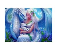 1000 Pieces Mini Jigsaw Puzzle Dragon Elf Fantasy for Adults | 70x50cm Cardboard, Living Room Decor, Durable Structure, Birthday Gift, Mind Relaxation