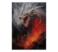 1000 Pieces Mini Jigsaw Puzzle Dragon Fire for Adults