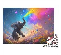 1000 Pieces Mini Jigsaw Puzzle Elephant Butterfly for Adults