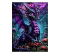 1000 Pieces Mini Jigsaw Puzzle Fantasy Dragon Mushroom for Adults | 38x26cm Cardboard, Living Room Decor, Premium Craftsmanship, Birthday Gift, Mind Relaxation