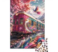 1000 Pieces Mini Jigsaw Puzzle Fantasy Train Bird for Adults | 38x26cm Cardboard, Living Room Decor, Premium Craftsmanship, Birthday Gift, Mind Relaxation