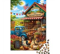 1000 Pieces Mini Jigsaw Puzzle Farm Market for Adults | 52x38cm Cardboard, Living Room Decor, Premium Craftsmanship, Birthday Gift, Mind Relaxation