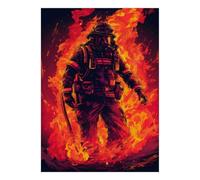 1000 Pieces Mini Jigsaw Puzzle Firefighter for Adults