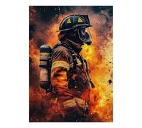 1000 Pieces Mini Jigsaw Puzzle Firefighter for Adults