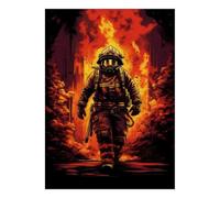 1000 Pieces Mini Jigsaw Puzzle Firefighter for Adults