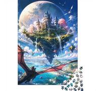 1000 Pieces Mini Jigsaw Puzzle Floating Castle for Adults | 70x50cm Cardboard Living Room Decor Durable Structure Birthday Gift Mind Relaxation
