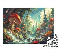 1000 Pieces Mini Jigsaw Puzzle Forest Mushroom for Adults | 70x50cm Cardboard Living Room Decor Durable Structure Birthday Gift Mind Relaxation