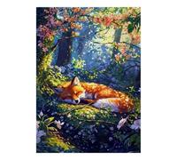 1000 Pieces Mini Jigsaw Puzzle Fox Forest for Adults | 52x38cm Cardboard Living Room Decor Durable Structure Birthday Gift Mind Relaxation