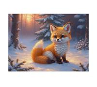 1000 Pieces Mini Jigsaw Puzzle Fox Forest for Adults | 70x50cm Cardboard, Living Room Decor, Premium Craftsmanship, Birthday Gift, Mind Relaxation