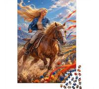 1000 Pieces Mini Jigsaw Puzzle Horse Riding for Adults | 70x50cm Cardboard, Living Room Decor, Durable Structure, Birthday Gift, Mind Relaxation