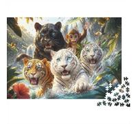 1000 Pieces Mini Jigsaw Puzzle Jungle Animals for Adults