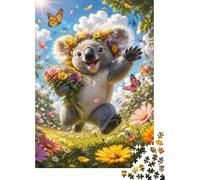 1000 Pieces Mini Jigsaw Puzzle Koala Flowers Butterfly for Adults
