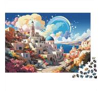 1000 Pieces Mini Jigsaw Puzzle Mediterranean Architecture for Adults