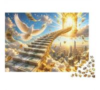 1000 Pieces Mini Jigsaw Puzzle Money Stairway for Adults | 52x38cm Cardboard, Office Decor, Durable Structure, Birthday Gift, Mind Relaxation