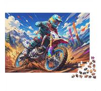 1000 Pieces Mini Jigsaw Puzzle Motorcycle Racing for Adults | 38x26cm Cardboard, Office Decor, Durable Structure, Birthday Gift, Mind Relaxation