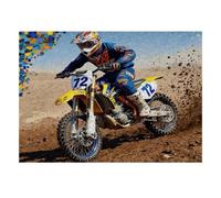 1000 Pieces Mini Jigsaw Puzzle Motorcycle Racing for Adults | 70x50cm Cardboard Office Decor Durable Structure Birthday Gift Mind Relaxation