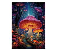 1000 Pieces Mini Jigsaw Puzzle Mushroom Forest for Adults | 52x38cm Cardboard, Living Room Decor, Durable Structure, Birthday Gift, Mind Relaxation