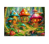 1000 Pieces Mini Jigsaw Puzzle Mushroom Village for Adults | 70x50cm Cardboard, Living Room Decor, Premium Craftsmanship, Birthday Gift, Mind Relaxation
