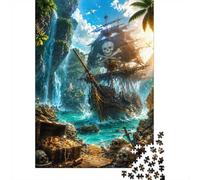 1000 Pieces Mini Jigsaw Puzzle Pirate Ship Treasure for Adults