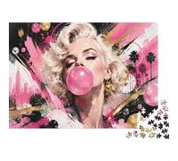1000 Pieces Mini Jigsaw Puzzle Pop Art Portrait for Adults | 52x38cm Cardboard Living Room Decor Durable Structure Birthday Gift Mind Relaxation