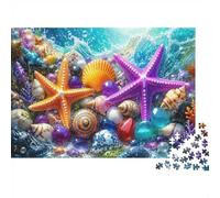 1000 Pieces Mini Jigsaw Puzzle Sea Star Shell for Adults | 70x50cm Cardboard, Living Room Decor, Durable Structure, Birthday Gift, Mind Relaxation