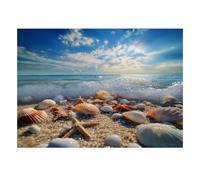 1000 Pieces Mini Jigsaw Puzzle Seashells Beach for Adults | 52x38cm Cardboard, Living Room Decor, Durable Structure, Birthday Gift, Mind Relaxation
