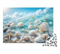 1000 Pieces Mini Jigsaw Puzzle Seashells for Adults | 38x26cm Cardboard, Living Room Decor, Premium Craftsmanship, Birthday Gift, Mind Relaxation
