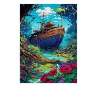 1000 Pieces Mini Jigsaw Puzzle Ship Jungle for Adults