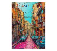 1000 Pieces Mini Jigsaw Puzzle Street Art for Adults | 70x50cm Cardboard, Living Room Decor, Premium Craftsmanship, Birthday Gift, Mind Relaxation