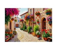 1000 Pieces Mini Jigsaw Puzzle Street Flowers for Adults | 52x38cm Cardboard, Living Room Decor, Premium Craftsmanship, Birthday Gift, Mind Relaxation