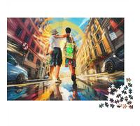 1000 Pieces Mini Jigsaw Puzzle Street Walk for Adults | 38x26cm Cardboard, Living Room Decor, Durable Structure, Birthday Gift, Mind Relaxation
