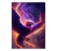 1000 Pieces Mini Jigsaw Puzzle Thunder Bird for Adults | 52x38cm Cardboard, Living Room Decor, Durable Structure, Birthday Gift, Mind Relaxation