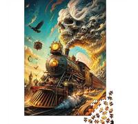 1000 Pieces Mini Jigsaw Puzzle Train Fantasy for Adults | 38x26cm Cardboard, Office Decor, Durable Structure, Birthday Gift, Mind Relaxation