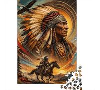 1000 Pieces Mini Jigsaw Puzzle Tribal Art for Adults | 38x26cm Cardboard Home Decor Durable Structure Birthday Gift Mind Relaxation