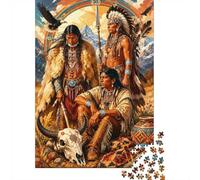 1000 Pieces Mini Jigsaw Puzzle Tribal Art for Adults | 52x38cm Cardboard, Living Room Decor, Durable Structure, Birthday Gift, Mind Relaxation