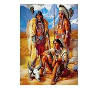 1000 Pieces Mini Jigsaw Puzzle Tribal People for Adults | 70x50cm Cardboard, Living Room Decor, Durable Structure, Birthday Gift, Mind Relaxation