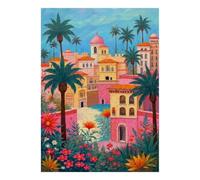 1000 Pieces Mini Jigsaw Puzzle Tropical Architecture for Adults