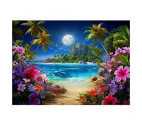 1000 Pieces Mini Jigsaw Puzzle Tropical Beach for Adults | 70x50cm Cardboard, Living Room Decor, Durable Structure, Birthday Gift, Mind Relaxation