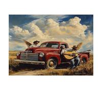 1000 Pieces Mini Jigsaw Puzzle Truck Angel Music for Adults | 38x26cm Cardboard Home Decor Durable Structure Birthday Gift Mind Relaxation