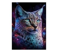 1000 Pieces Mini Jigsaw Puzzle Wild Cat for Adults | 52x38cm Cardboard Home Decor Durable Structure Birthday Gift Stress Relief