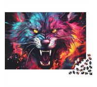 1000 Pieces Mini Jigsaw Puzzle Wild Cat for Adults | 52x38cm Cardboard, Living Room Decor, Durable Structure, Birthday Gift, Mind Relaxation