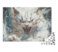 1000 Pieces Mini Jigsaw Puzzle Wild Cat for Adults | 70x50cm Cardboard, Living Room Decor, Durable Structure, Birthday Gift, Mind Relaxation