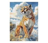 1000 Pieces Mini Jigsaw Puzzle Wild Cat for Adults | 70x50cm Cardboard, Living Room Decor, Durable Structure, Birthday Gift, Mind Relaxation