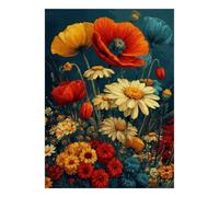 1000 Pieces Mini Jigsaw Puzzle Wild Flowers for Adults | 38x26cm Cardboard Home Decor Durable Structure Birthday Gift Stress Relief