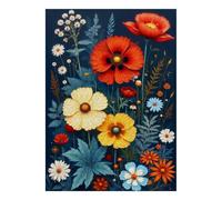 1000 Pieces Mini Jigsaw Puzzle Wild Flowers for Adults | 38x26cm Cardboard, Living Room Decor, Durable Structure, Birthday Gift, Mind Relaxation