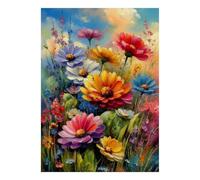 1000 Pieces Mini Jigsaw Puzzle Wild Flowers for Adults | 70x50cm Cardboard, Living Room Decor, Durable Structure, Birthday Gift, Mind Relaxation